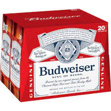 Budweiser and Bud Light 20 Pack product packaging